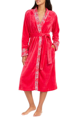 Sesoire Berry French Fleece Long Wrap Robe thumbnail 1