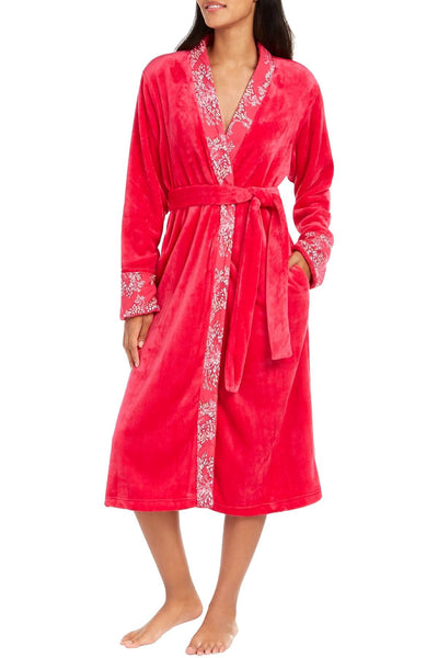 Sesoire Berry French Fleece Long Wrap Robe