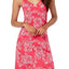 Sesoire Berry Pink Printed Lace Contrast Chemise