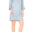 Sesoire Blue Feather Printed Sleepshirt Nightgown