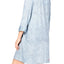 Sesoire Blue Feather Printed Sleepshirt Nightgown