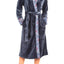 Sesoire Grey French Fleece Long Wrap Robe