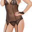Seven 'Til Midnight Black Galloon-Lace Bustier 3pc Set