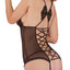 Seven 'Til Midnight Black Galloon-Lace Bustier 3pc Set