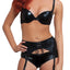 Seven 'Til Midnight Black Lame Bra Set