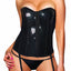 Seven 'Til Midnight Black Sequin Bustier & Thong 2pc Set