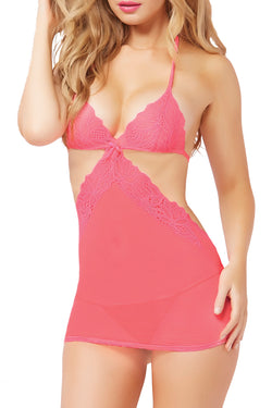 Seven 'Til Midnight Coral 2-Pc Chemise Set thumbnail 1