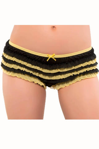 Seven 'Til Midnight PLUS Yellow Ruffle Bootyshort