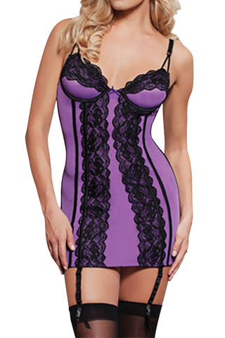 Seven 'Til Midnight Purple Eleganza Chemise