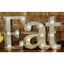 Shift3 Platinum Collection Silver EAT Rustic Finish LED Marquee Sign