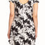 ShoSho Black/White Abstract-Print A-Lined Dress