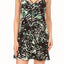 ShoSho Black/White/Green Tropical-Print Multi-Strap Dress