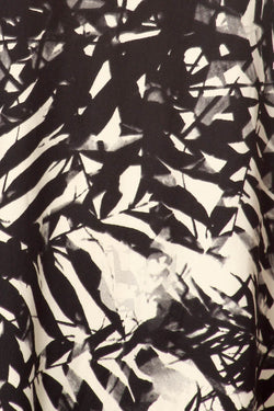 ShoSho Black/White Tropical-Print A-Lined Dress thumbnail 4