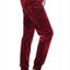 ShoSho Burgundy Crushed Velvet Jogger