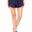 ShoSho Navy Paper-Bag Waist-Sash Short