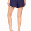 ShoSho Navy Paper-Bag Waist-Sash Short