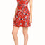 ShoSho Rust Floral-Print Strappy Short Dress