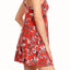 ShoSho Rust Floral-Print Strappy Short Dress