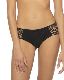 Simone Perele Felicie Embroidered Boyshorts Black thumbnail 1