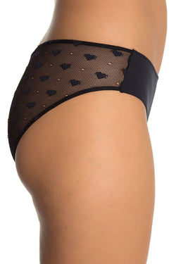 Skarlett Blue Black Cheri Sheer Heart Lace Girlshort thumbnail 3