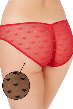 Skarlett Blue Black Cheri Sheer Heart Lace Girlshort thumbnail 4