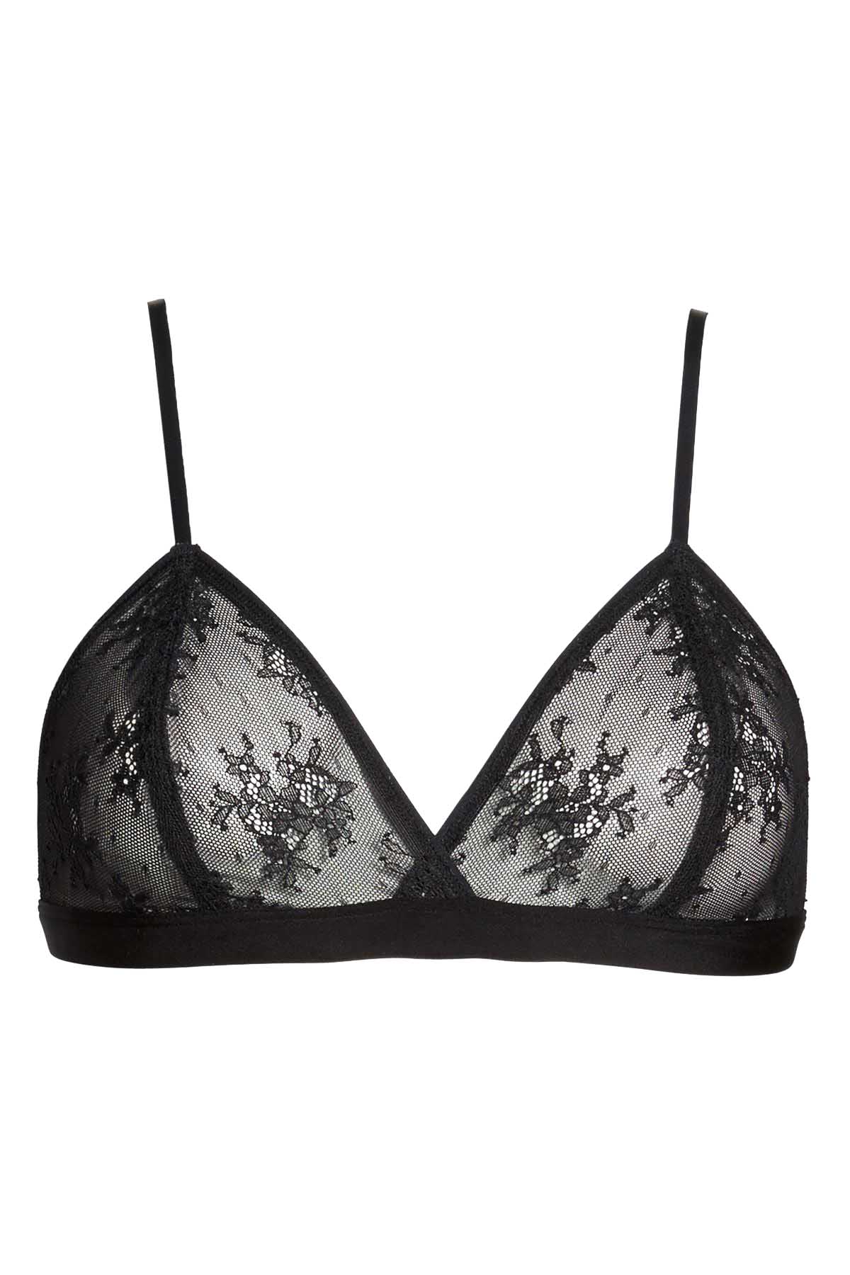 Skarlett Blue Black Favorite Fit Sheer Lace Wireless Bralette