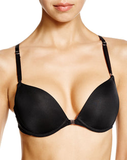Skarlett Blue Minx Front Close Push-up Plunge Bra Black thumbnail 1
