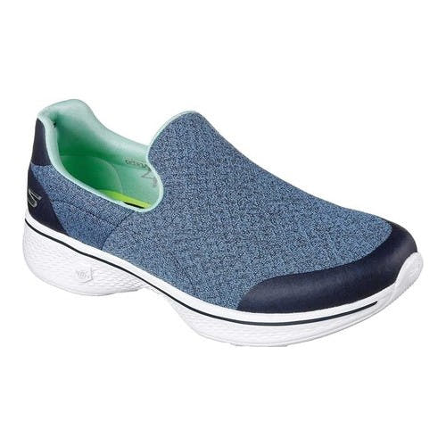 Skechers Women's GOwalk 4 - Diffuse Walking Sneakers from Finish Line navy/aqua