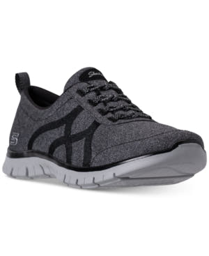 Skechers Women's Sport EZ Flex Renew Bright Days Slip-on Walking Shoe Black-GraY