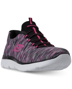 Skechers Women's Summits - Light Dreaming Wide Width Athletic Sneakers black/pink