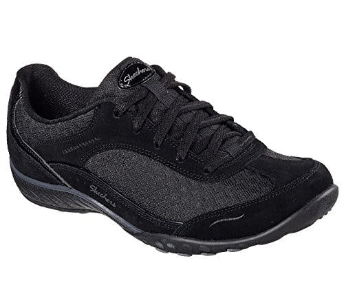 Skechers Womens Breath Easy-Simply Sincere Oxford Shoes black