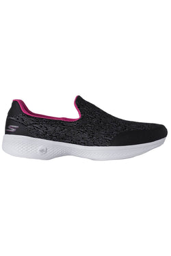 Sketchers Black/Hot-Pink Go-Walk-4-Exuberance thumbnail 2