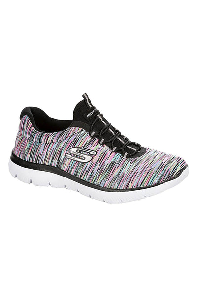 Sketchers Black/Pink Summits Light-Dreaming Wide-Width Athletic Sneakers