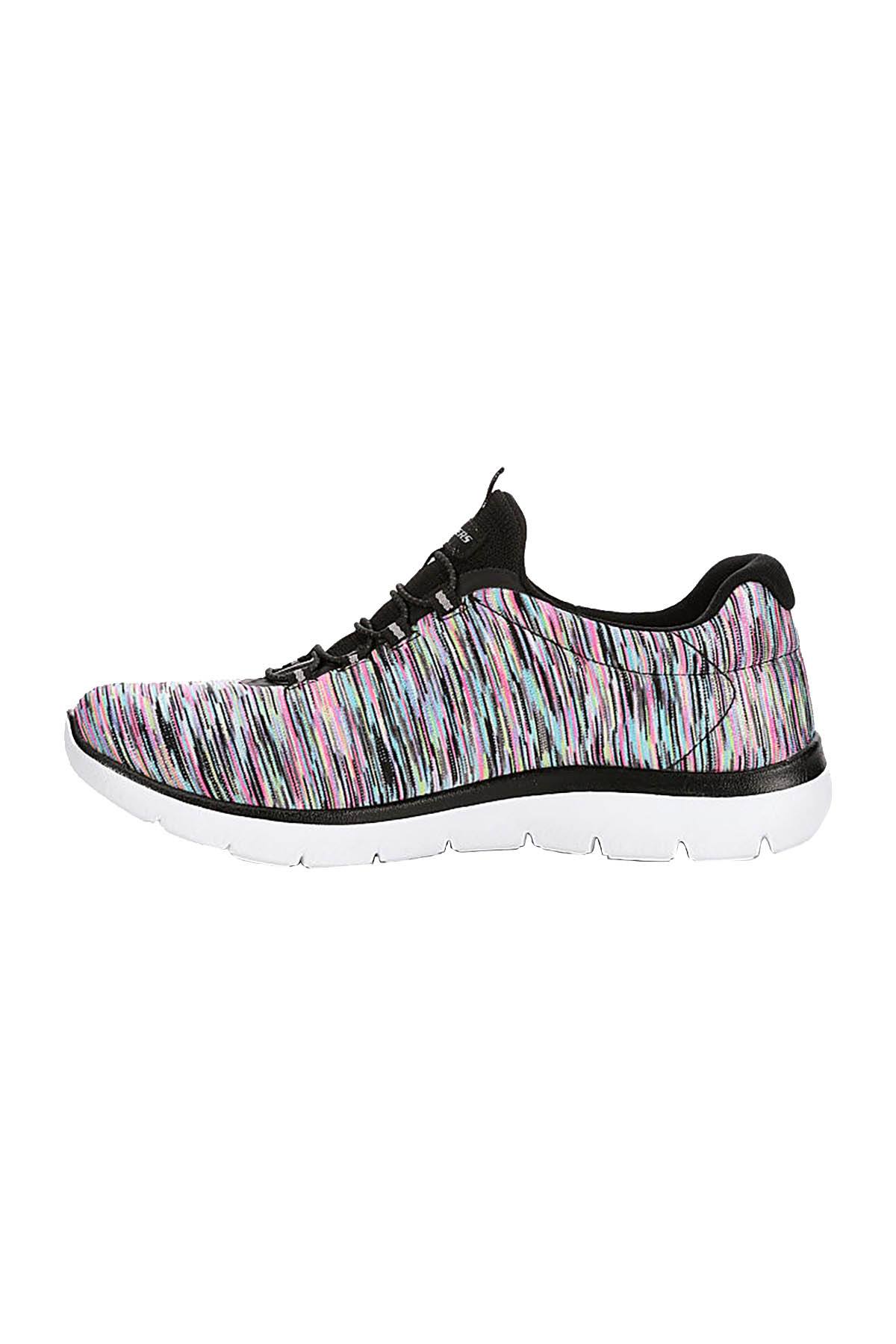 Sketchers Black/Pink Summits Light-Dreaming Wide-Width Athletic Sneakers