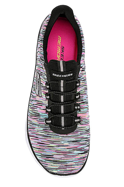 Sketchers Black/Pink Summits Light-Dreaming Wide-Width Athletic Sneakers