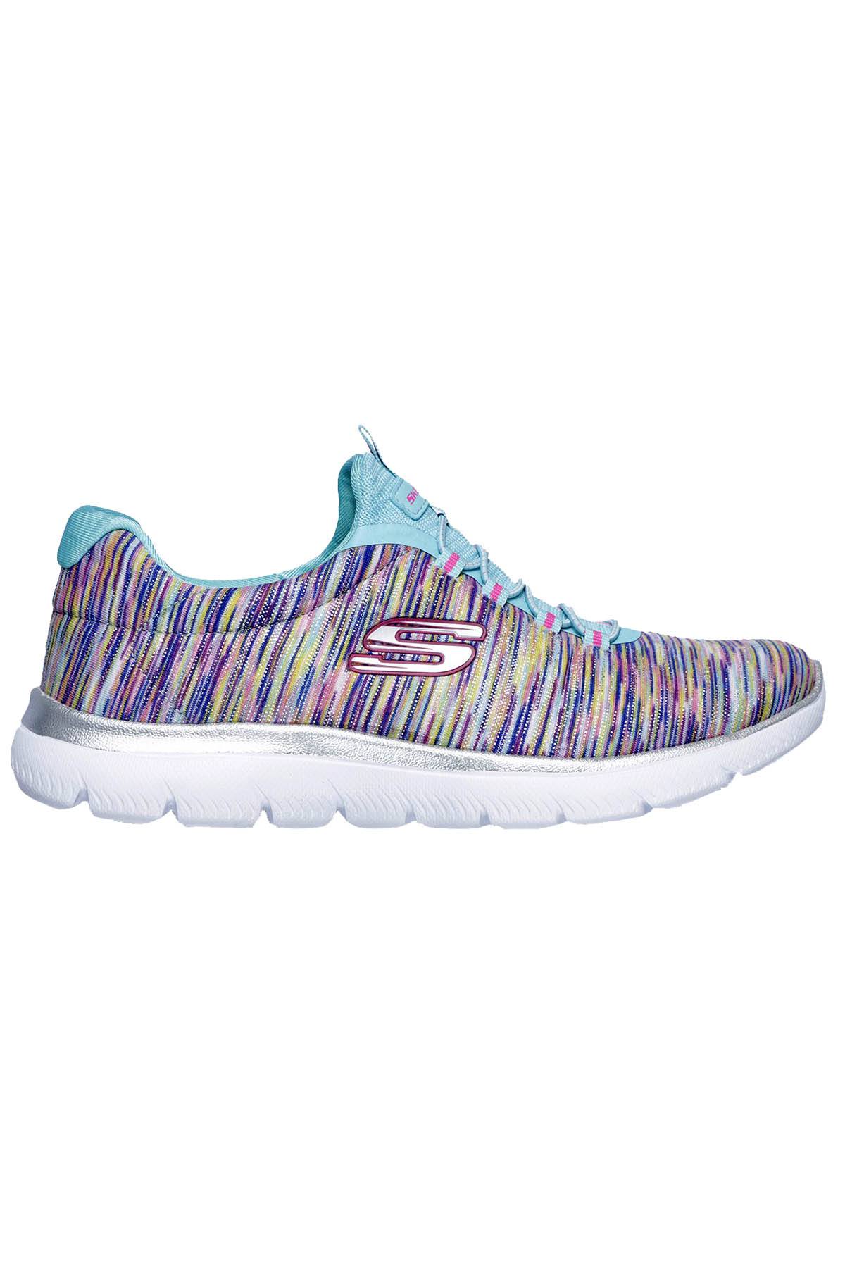 Sketchers Turquoise/Multi Summits Light-Dreaming Wide-Width Athletic Sneakers