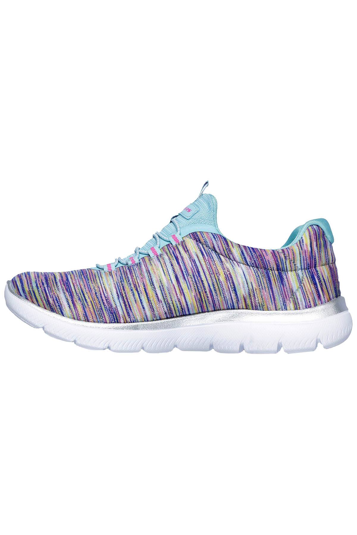 Sketchers Turquoise/Multi Summits Light-Dreaming Wide-Width Athletic Sneakers
