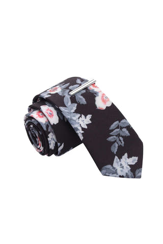 Skinny Tie Madness Black/Multi Night King Tie