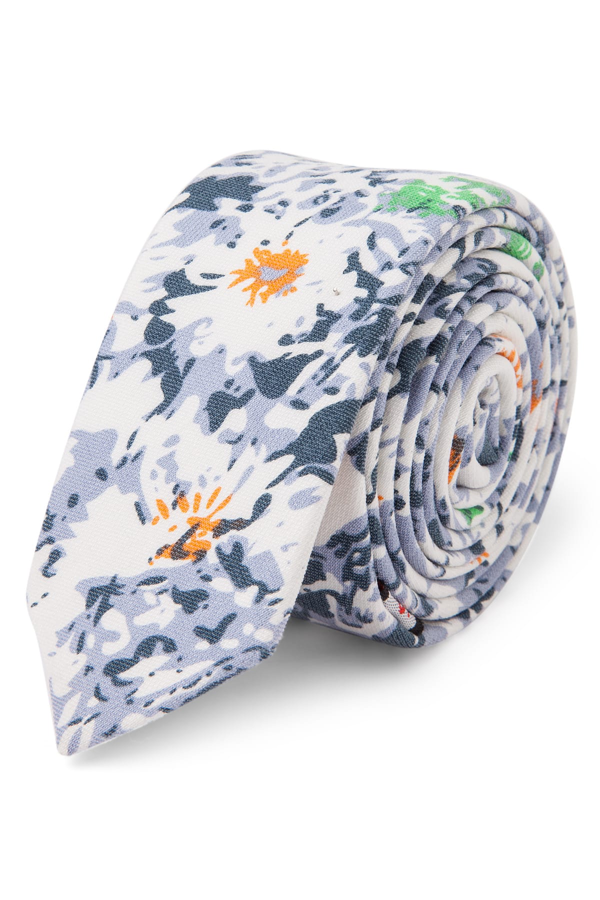 Skinny Tie Madness Blue Floral Coming Correct Tie