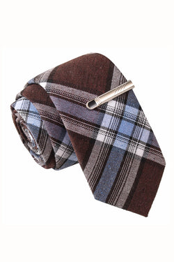 Skinny Tie Madness Brown, Blue & Black Shot-Glass Shot-Put Tie thumbnail 1
