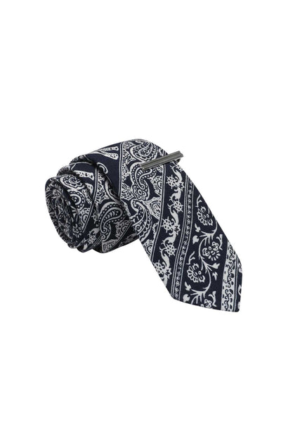 Skinny Tie Madness Navy Babbar the Barbarian Tie