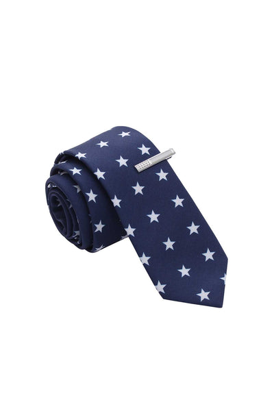 Skinny Tie Madness Navy-Blue Electric Rick Tie
