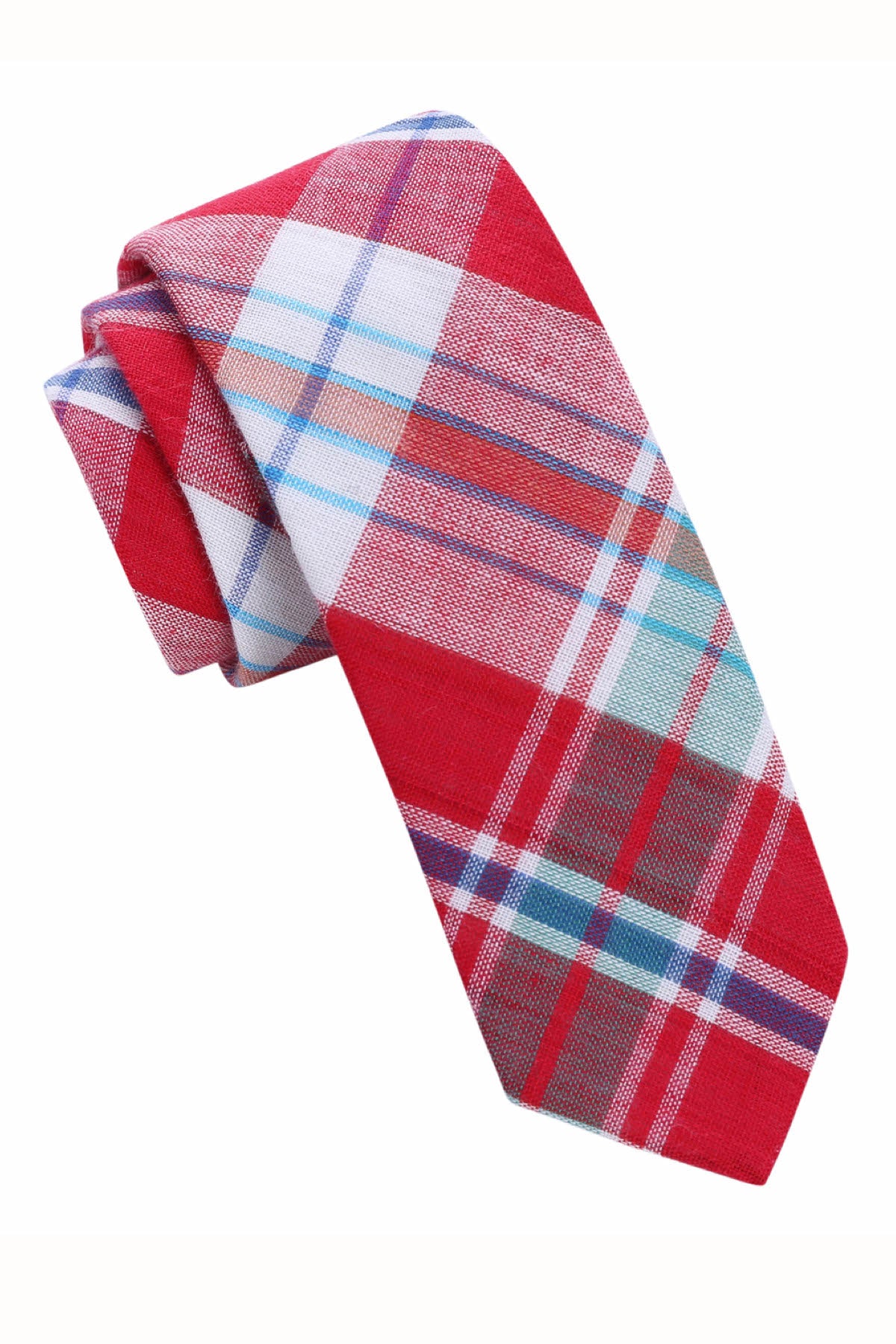 Skinny Tie Madness Red-Multi Old-Fashioned Fondle Tie