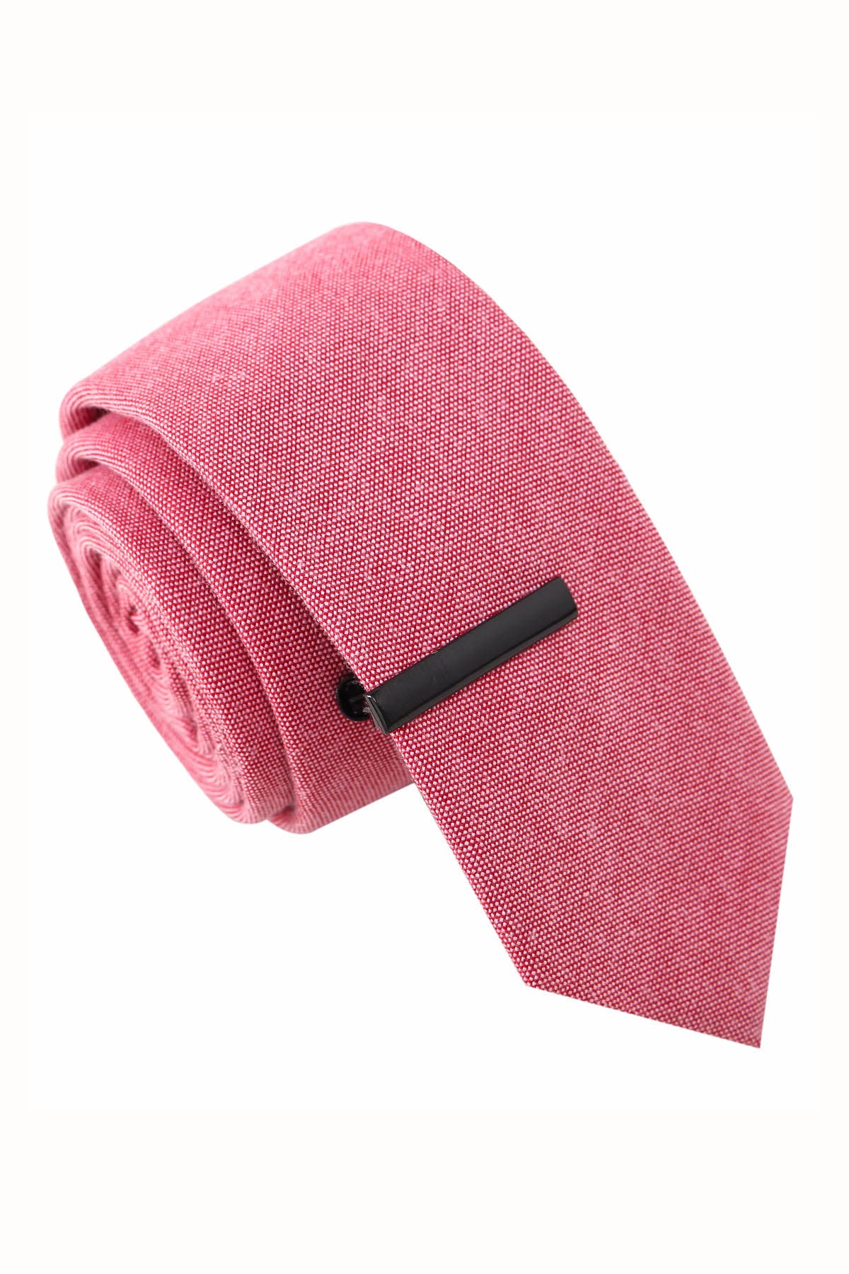 Skinny Tie Madness Red Upside-Down Question-Mark Tie