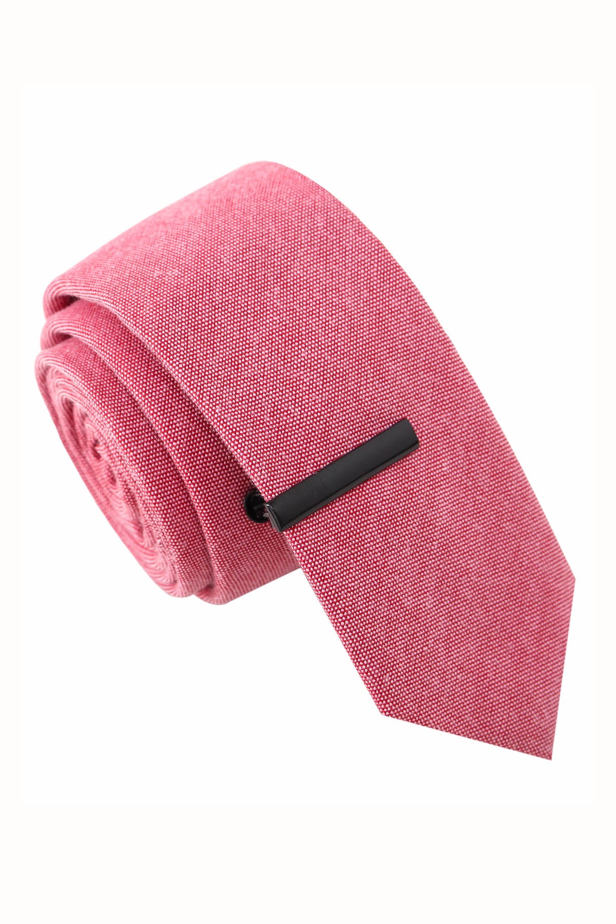 Skinny Tie Madness Red Upside-Down Question-Mark Tie