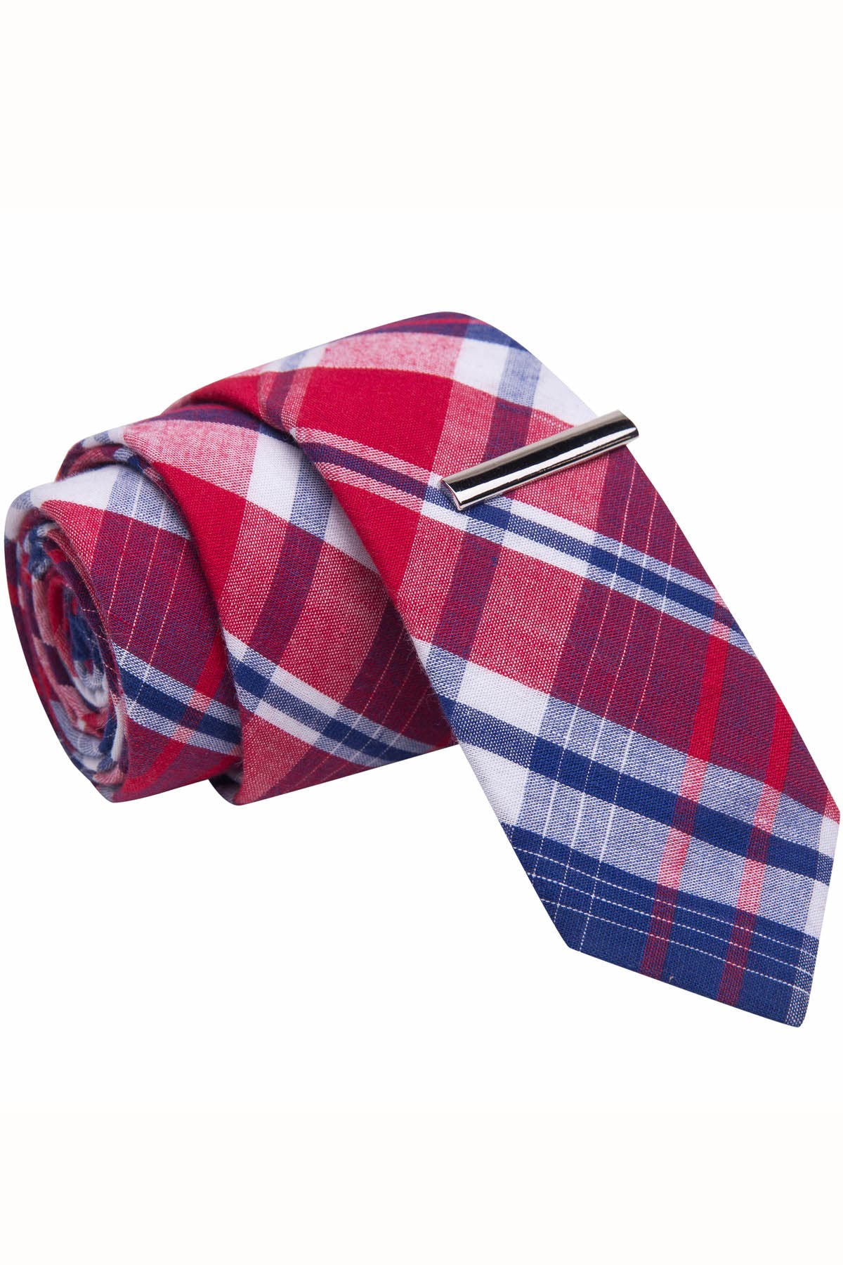 Skinny Tie Madness Red, White & Blue Mister Jones Tie