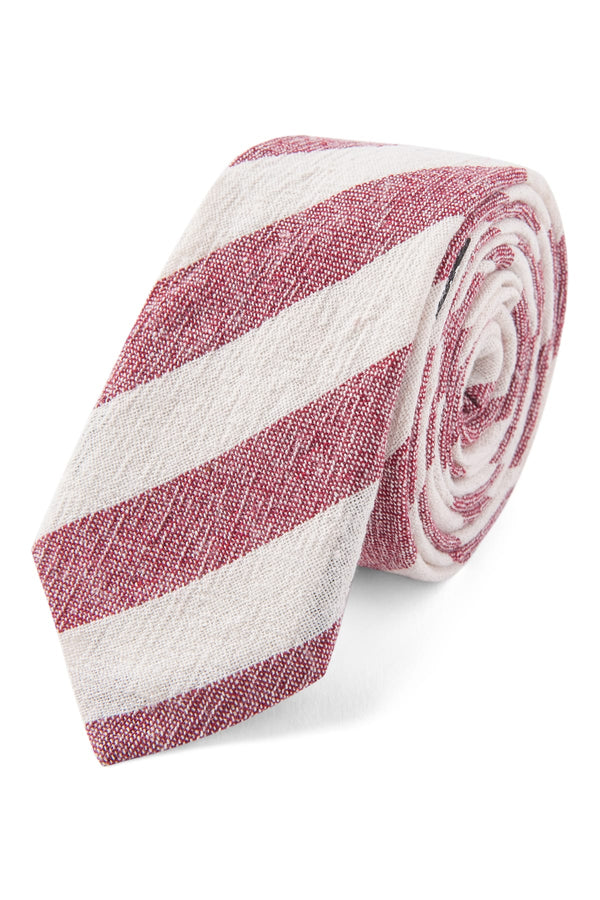Skinny Tie Madness Red & White Oatmeal Texas Tie