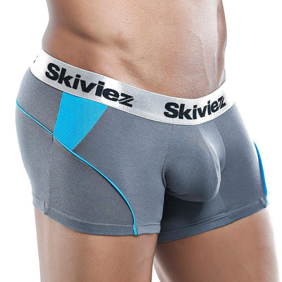 Skiviez Szg010 Grey & Turquoise Boxer Trunk
