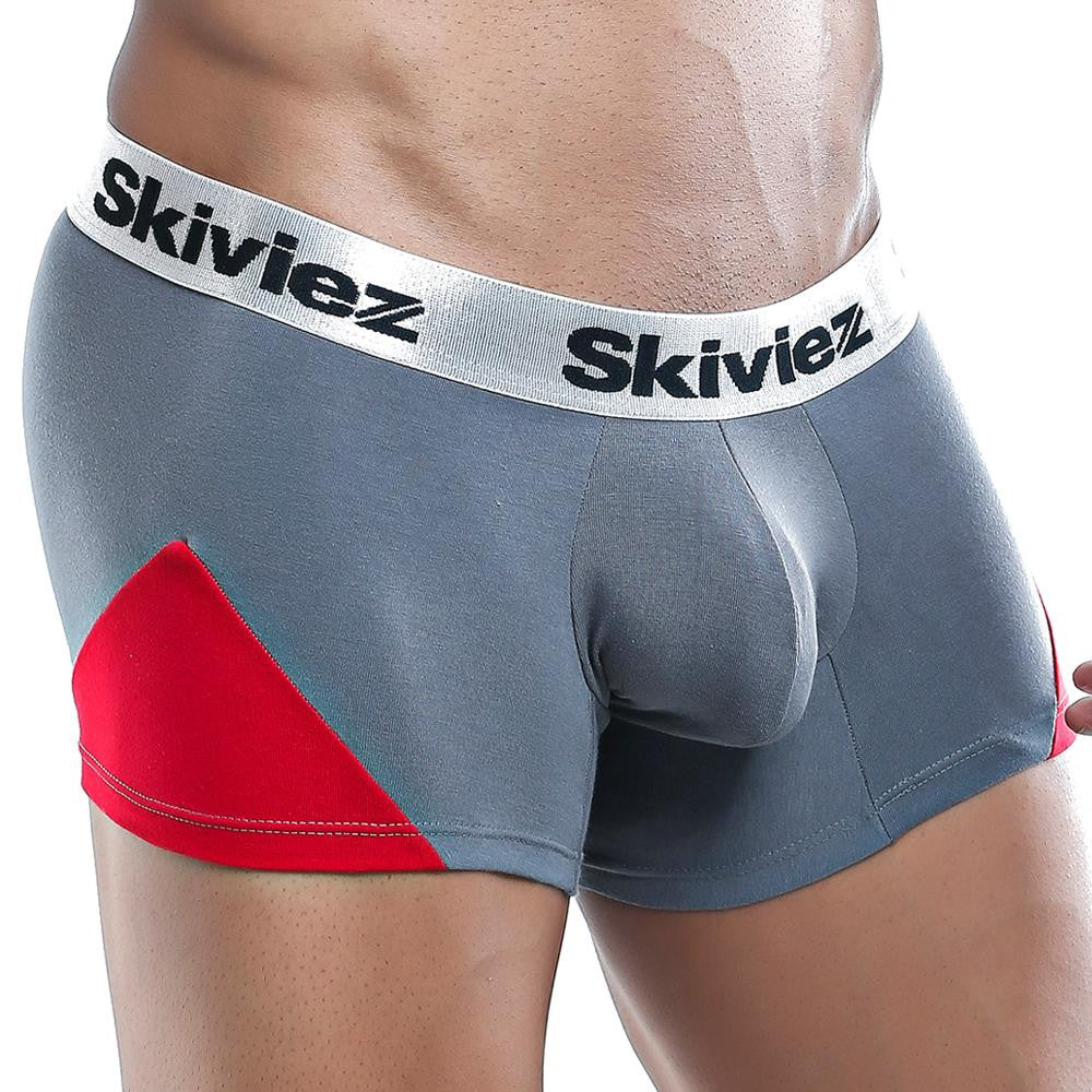Skiviez Szg011 Grey & Red Boxer Brief