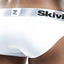 Skiviez White Contrast Stitching Bikini Brief